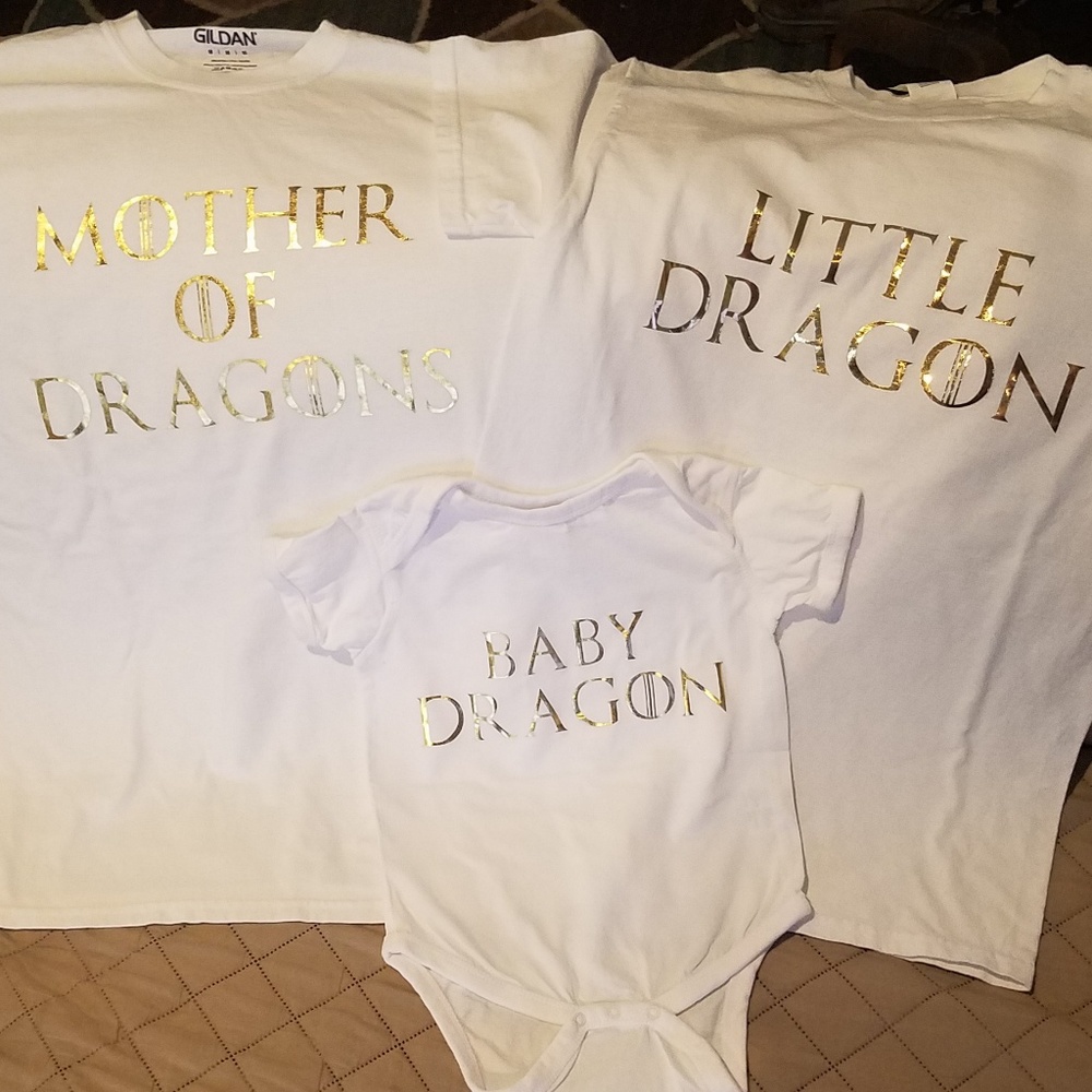 Game of thrones mother of dragons family shirts